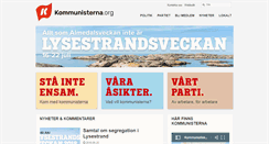 Desktop Screenshot of kommunistiskapartiet.org